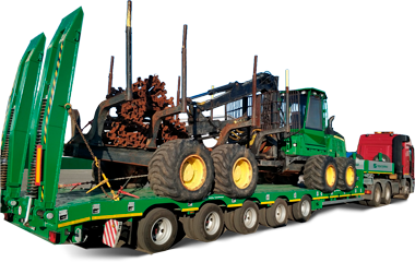 перевозка форвардера на трале